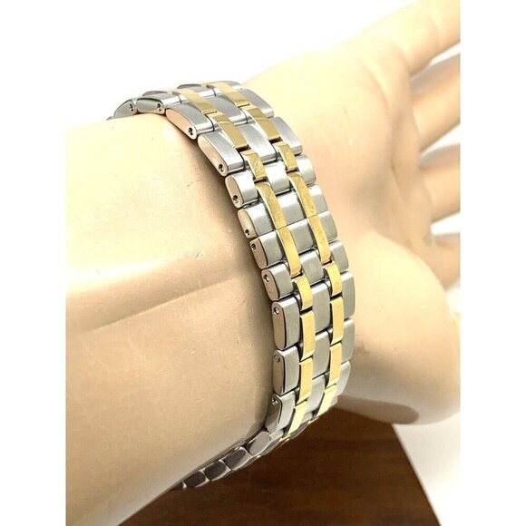 Bulova Men's Watch 98B385 Silver Dial Quartz Two Tone Stainless Steel 40… - Picture 9 of 13